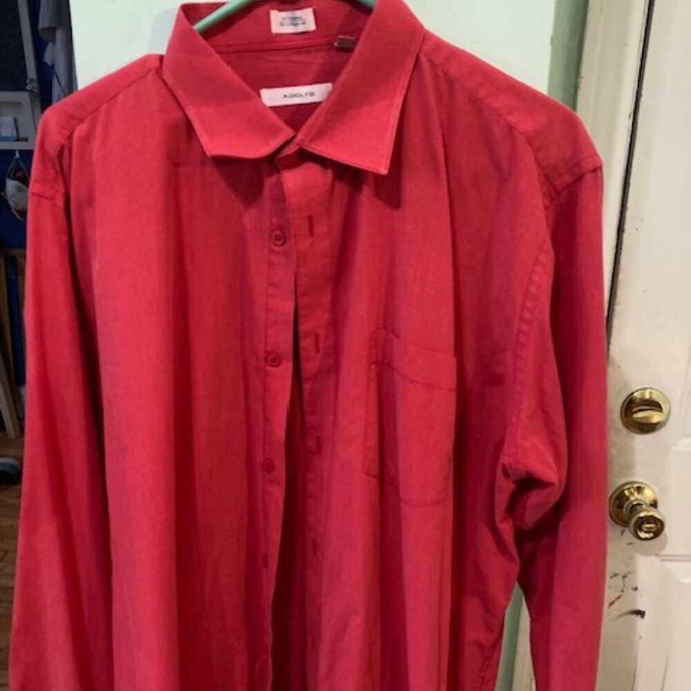 Adolfo salmon colored men's xl dress shirt